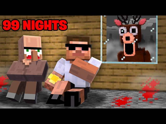 Surviving 99 NIGHTS in a Scary Forest in Minecraft..