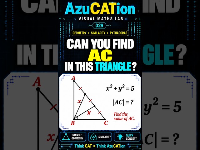 Can You Find AC Without Finding x or y | Geometry Q029