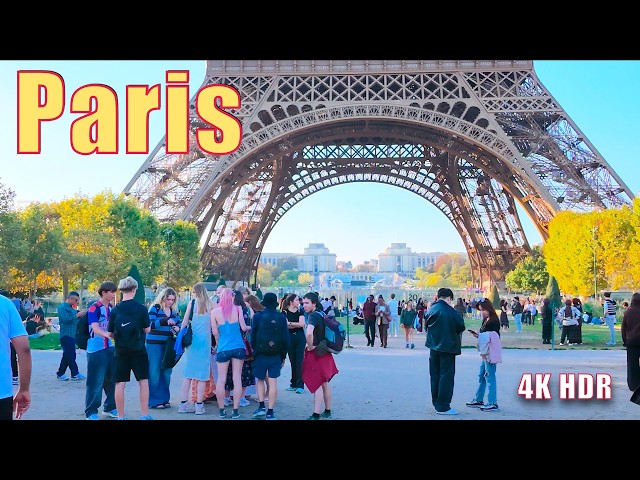🇫🇷Fall in PARIS! 🍂 | A walk around Eiffel Tower | 4K Walk