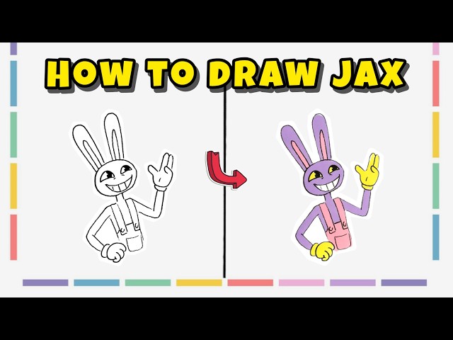 How to Draw Jax from The Amazing Digital Circus – Cartoon Art