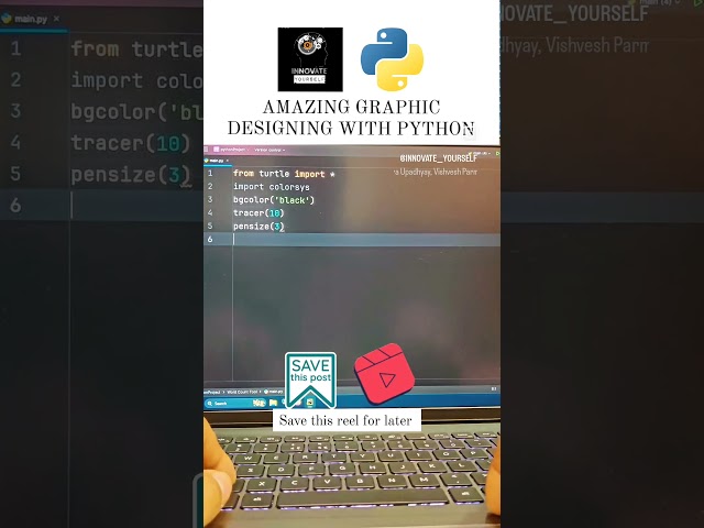 AMAZING GRAPHIC DESIGNING WITH PYTHON 🌟#graphic #designing #python #programming #youtubeshorts