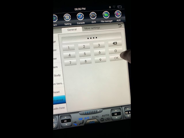 Phoenix Android Radio: Access Advanced Settings Screen & Password