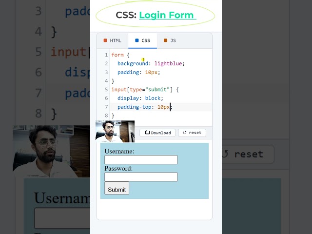 HTML Login Form #form #htmltutorial #loginform