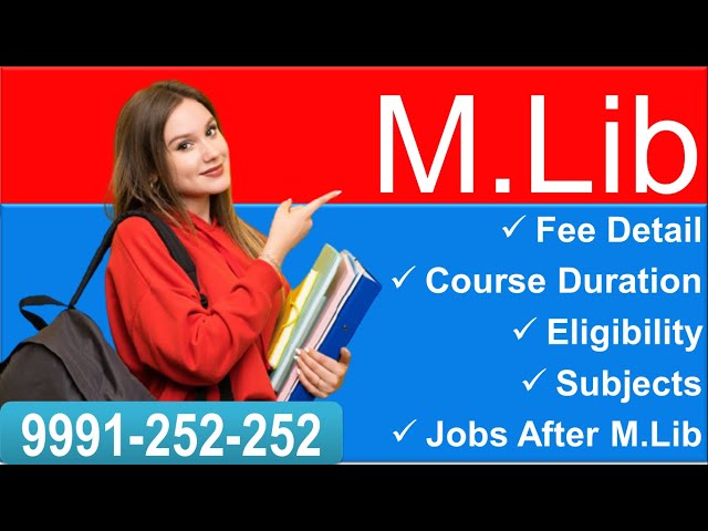 How To Do M.Lib After B.Lib, Fee | Call 9991-252-252 For Admission UGC, DEB Approved Course