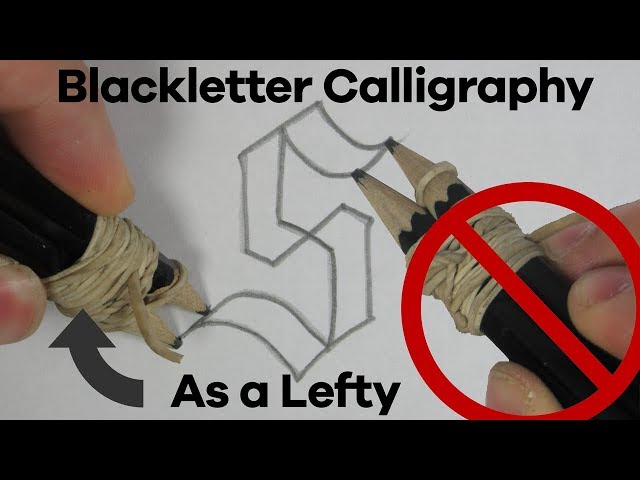 How to do Left Handed Blackletter Calligraphy with Pencils (Tutorial for Beginners)