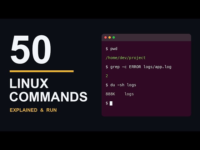 50 Linux Commands Explained — Complete Beginner's Guide