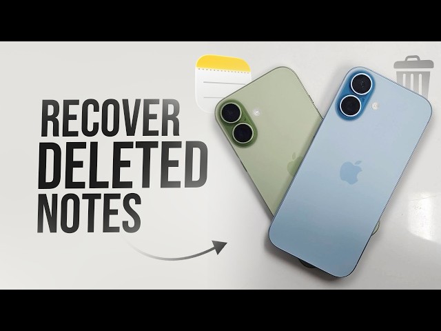 How to Recover Deleted Notes on iPhone