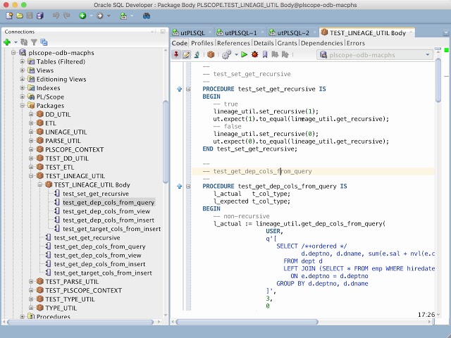 run utPLSQL test v0.2.0