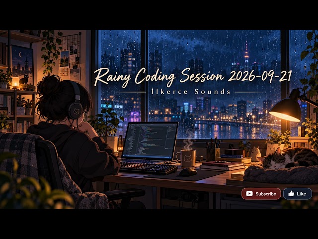 Rainy Night Lo-Fi for Coding — 24 Min Focus Session | İlkerce Sounds