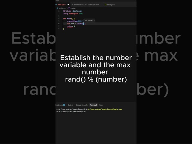 Making a random number generator in C++.