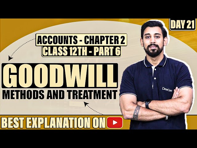 Change in profit sharing ratio and Goodwill  | Chapter 2 | Accountancy Class 12 | Part 6