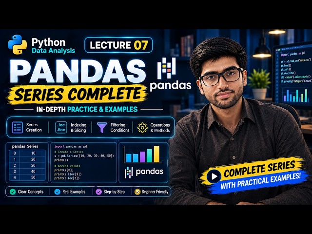 Pandas Series Complete  | Python Data Analysis Mein Series Ko Asaan Samjhein (Urdu/Hindi)