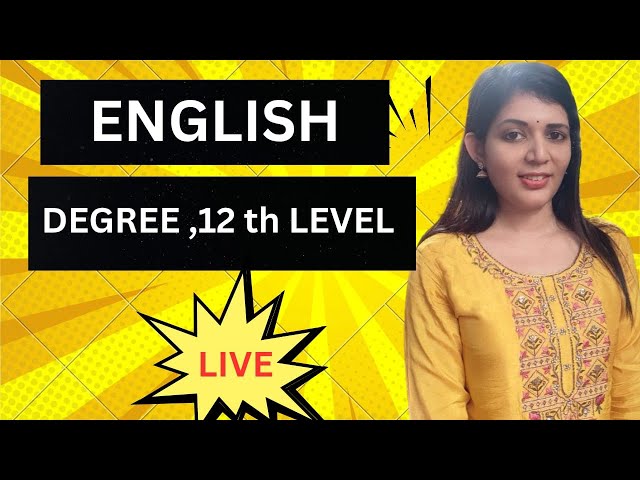 English degree level ,12 th level MCQ   || Sruthys learning square||