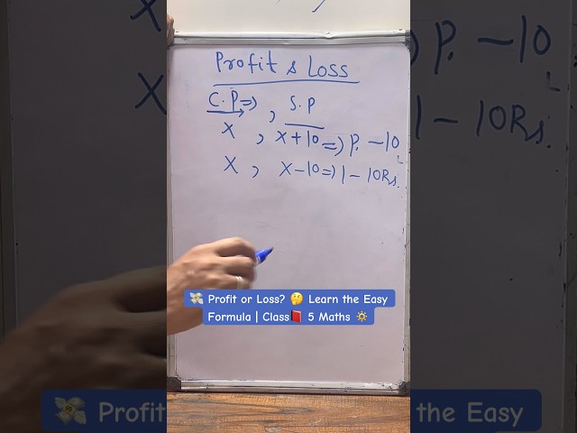 💸 Profit or Loss? 🤔 Learn the Easy Formula | Class 📕💥🔅 5 Maths 💥⚡️🔅    ⚡ लाभ और हानि