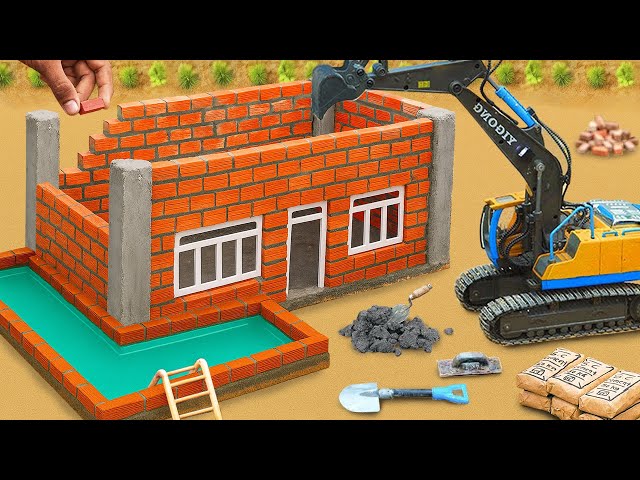 Build a Dream Tropical Villa with Mini Bricks & a Mega Pool | DIY Construction Science Project