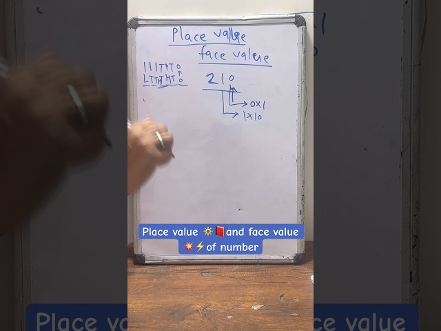 ⚡️📕How to get place value and face value of number 💥 4th class math #school #math #learn