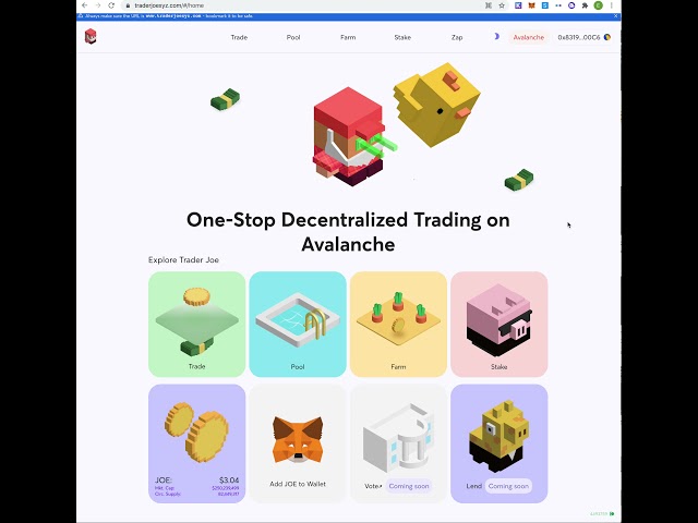 How to quickly add Avalanche Ajax to metamask