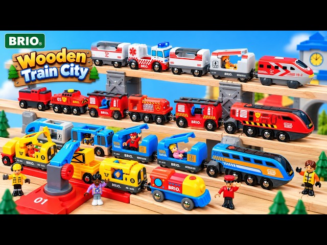 Exploring BRIO World Railway – Wooden Train City & the Special Firefighter Team!