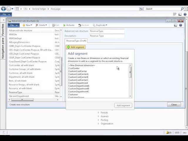 Dynamics AX 2012 - Account Structures