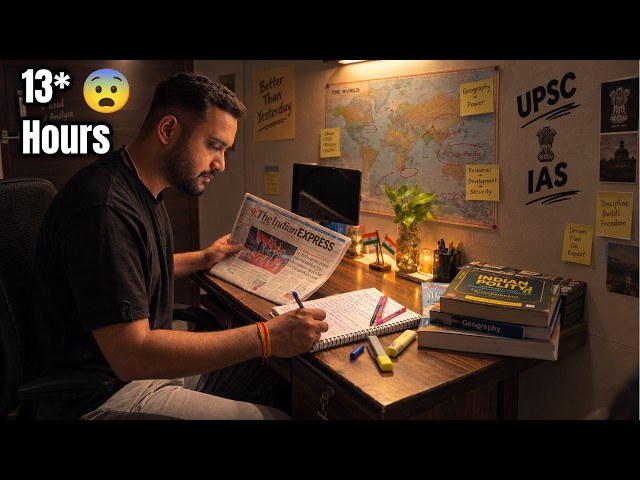 13 Hours Effortless Study For UPSC 2027 | A Day in a Life of a UPSC Aspirant. 