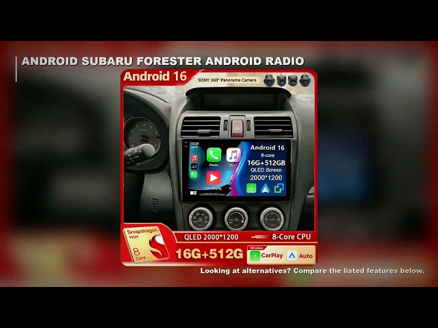 Android 16 For Subaru Forester WRX XV 2012 - 2018 2K QLED Android Car Radio Multimedia Video Player