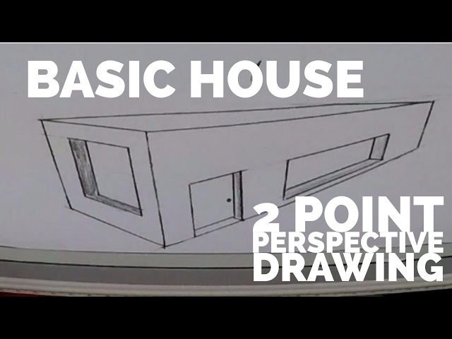 2 Point Perspective Drawing (Drawing a Basic House)