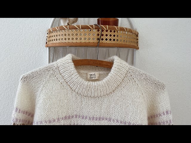 Knit Down a 1x1 Ribbed Folded Neckband Collar from a Picked Up Edge | Knitting Tutorial