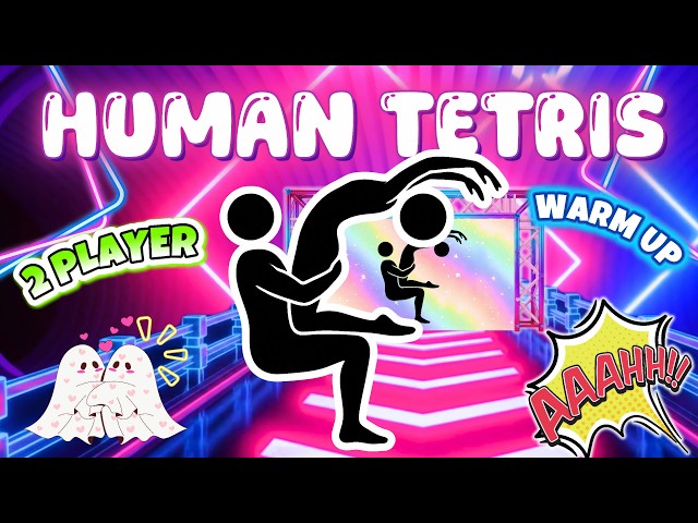 HUMAN TETRIS 2 Player ⚡ Insane Duo Balance | Immersive Interactive Warm Up