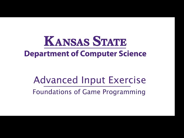 Advanced Input Exercise