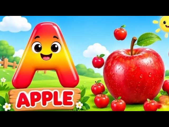 ABC rhymes for toddlers | ABC phonics song | A to Z | A for apple🍎