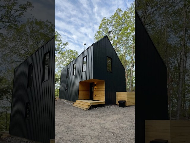 Touring a Blacked Out Prefab Home built from a Kit! #hometour