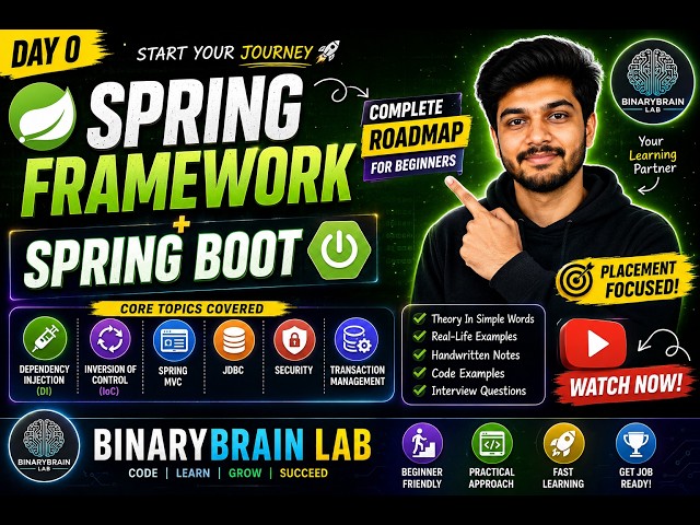 Day-0 Spring Boot Full Course for Beginners |  Spring vs Spring Boot | Java Full Stack 2026