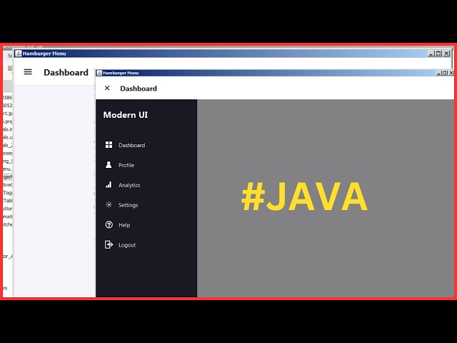 Java - How to Make a Hamburger Menu Using Java NetBeans [ With Source Code ]