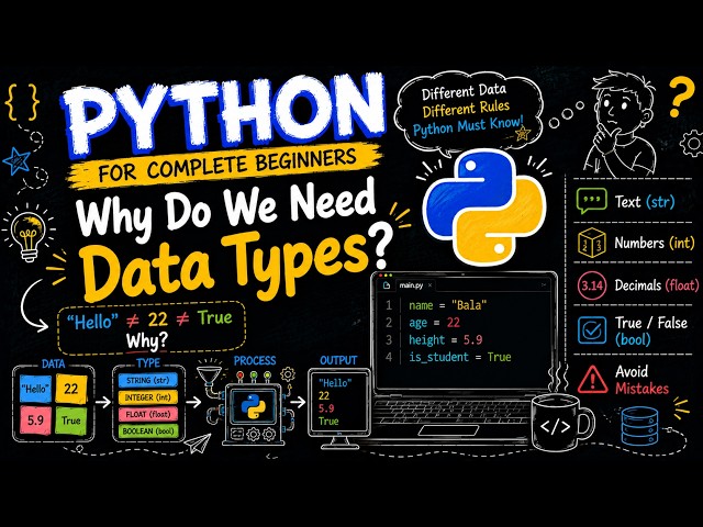 12. Python Data Types Explained | What Are Data Types? | Python for Beginners