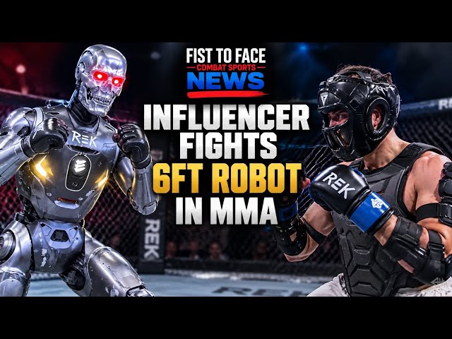 ​"IT STARTED FIGHTING BACK!" Influencer Fights 6-Foot Terminator Robot In Cage Match! 😱
