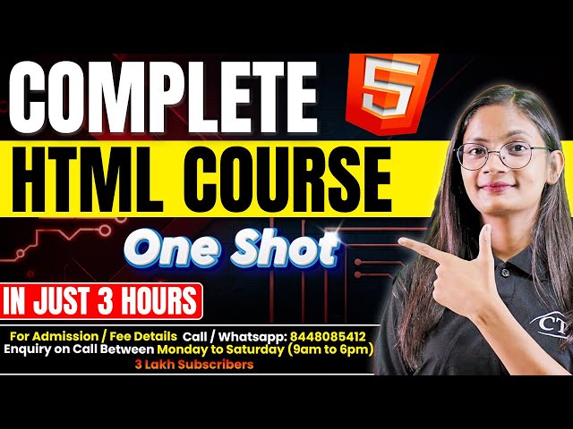 HTML full Course in One Shot | Complete HTML Tutorial for Beginners in Hindi | Computer Tech Academy