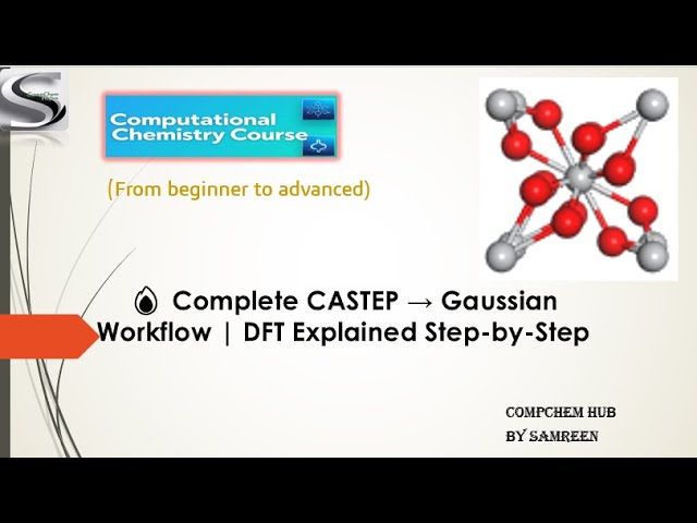 How to Proceed CASTEP Calculations to GaussView & Gaussian | Step-by-Step DFT Workflow