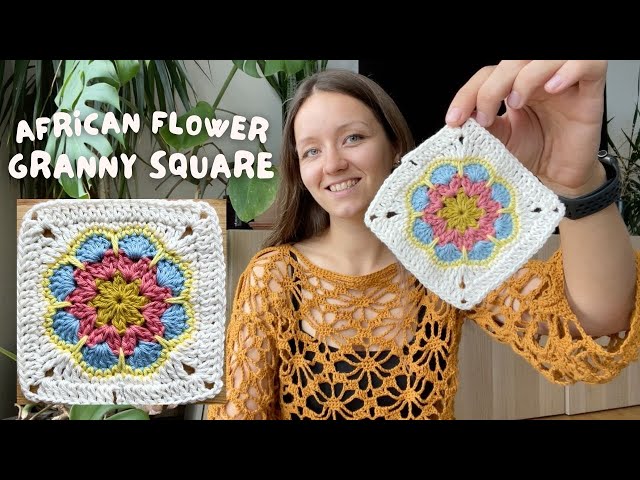 🌺 AFRICAN FLOWER GRANNY SQUARE | beginner friendly step-by-step pattern