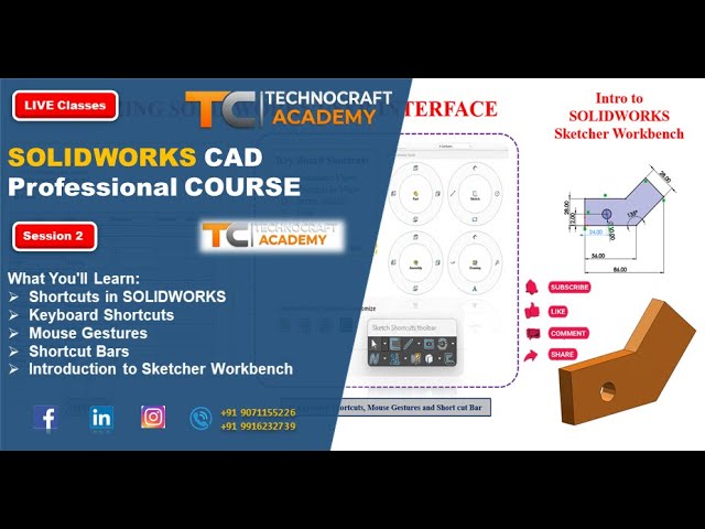 Session - 2 | Introduction to SOLIDWORKS Sketcher | SOLIDWORKS Course for beginners to Professional