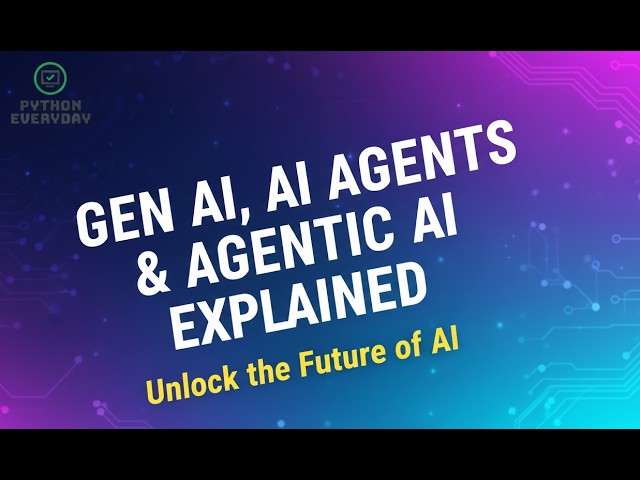 Gen AI vs AI Agents vs Agentic AI Explained (What’s Next in AI in 2026)