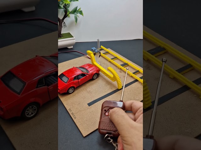 Remote-controlled barrier | #dcmotor #dcman #electronic #motor #tech #experiment