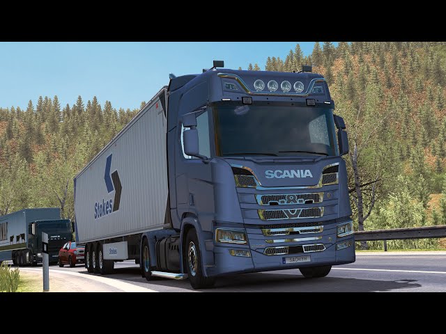Transporting Truck Batteries | Scania R | Euro Truck Simulator 2 Gameplay