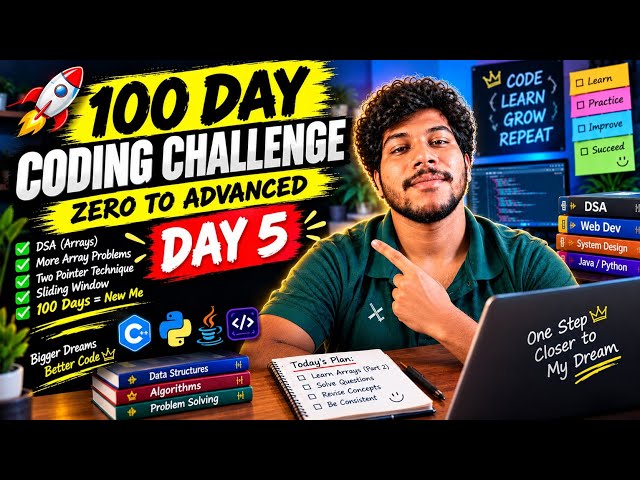 100 Days of Coding Challenge 🔥 Day 5 | Starting My Coding Journey 