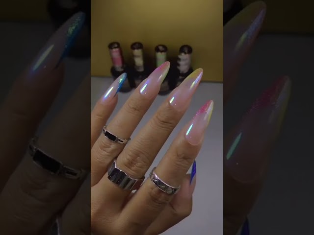 Ombre French Nail Tips Transformation - Best Fall 2022 Nails #shorts #nailart #trending