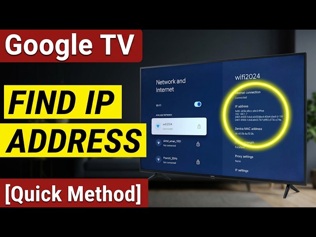 How to Check Your Google TV IP Address | Wi-Fi & Ethernet Network Settings Setup Tutorial