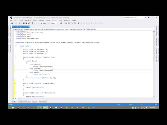 Replace Parameter With Explicit Methods