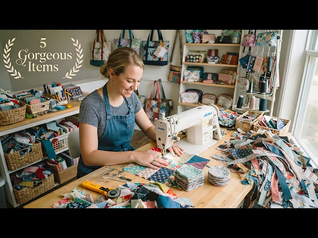 5 Gorgeous Items Made from Scraps - Easy Sewing Projects for Beginner