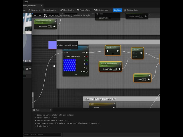 UE5 Glass Design: Use This Cool UE5 Glass Material Normal Map Setup #shorts