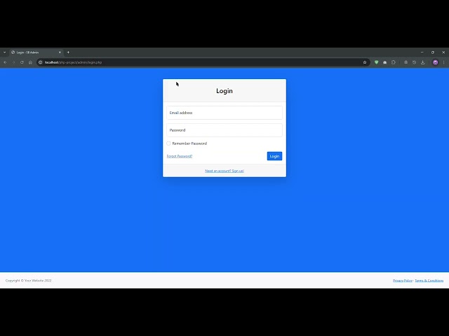 PHP Practice With admin panel