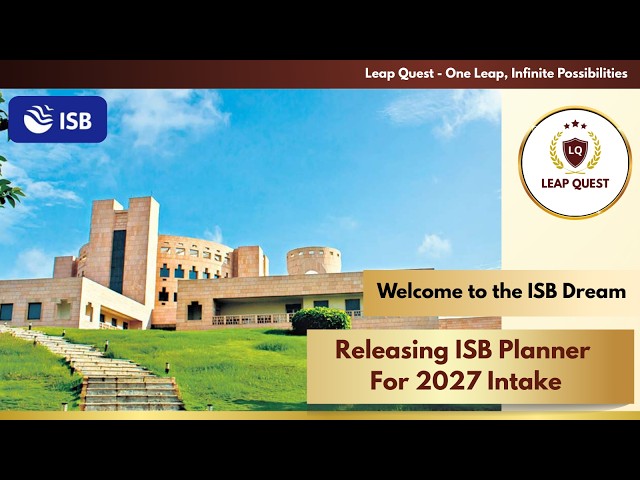 How to Crack ISB 2027 | Profile Building & Applications for R1